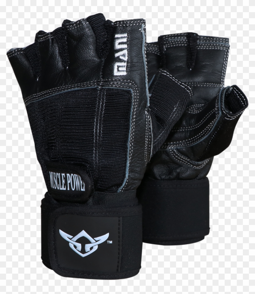 Deluxe Leather Muscle Power Gloves Clipart