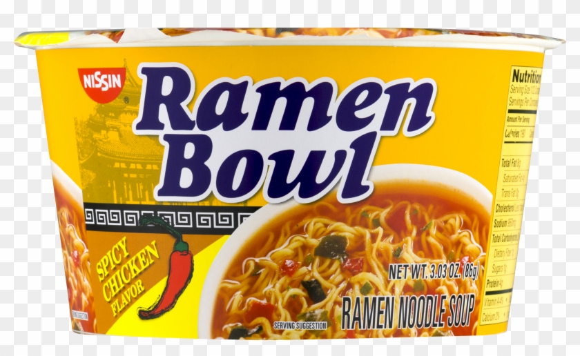 Nissin Ramen Bowl Spicy Chicken Flavor Ramen Noodle - Convenience Food Clipart #2308477