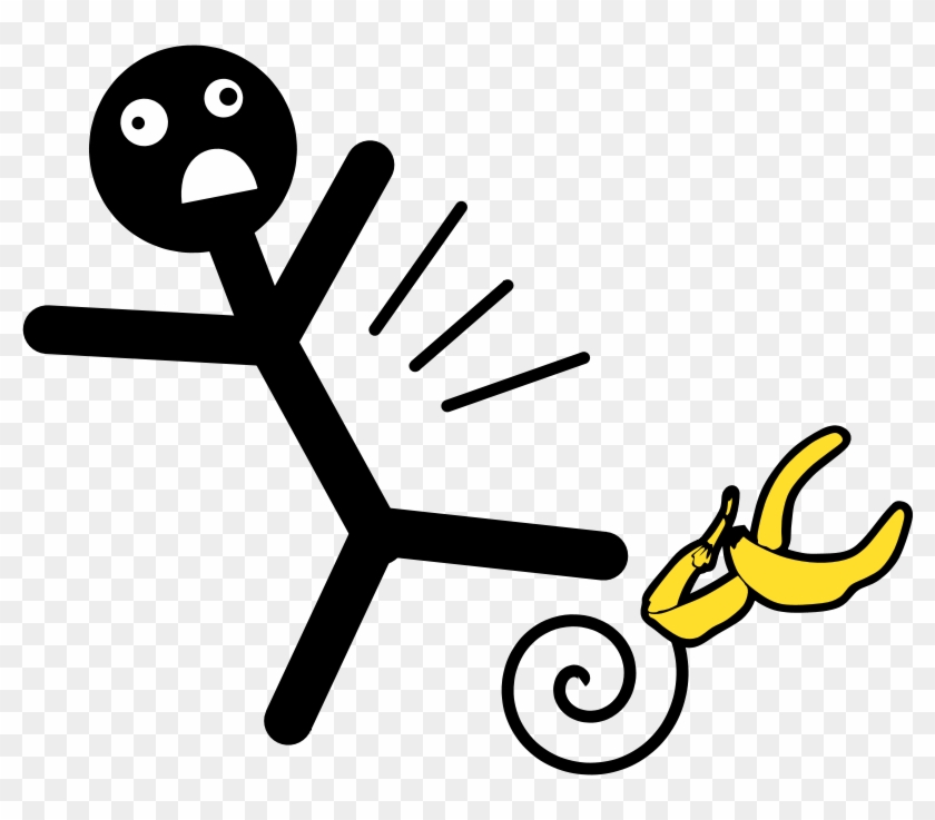 Slipping On Banana Peel - Falling On A Banana Peel Clipart