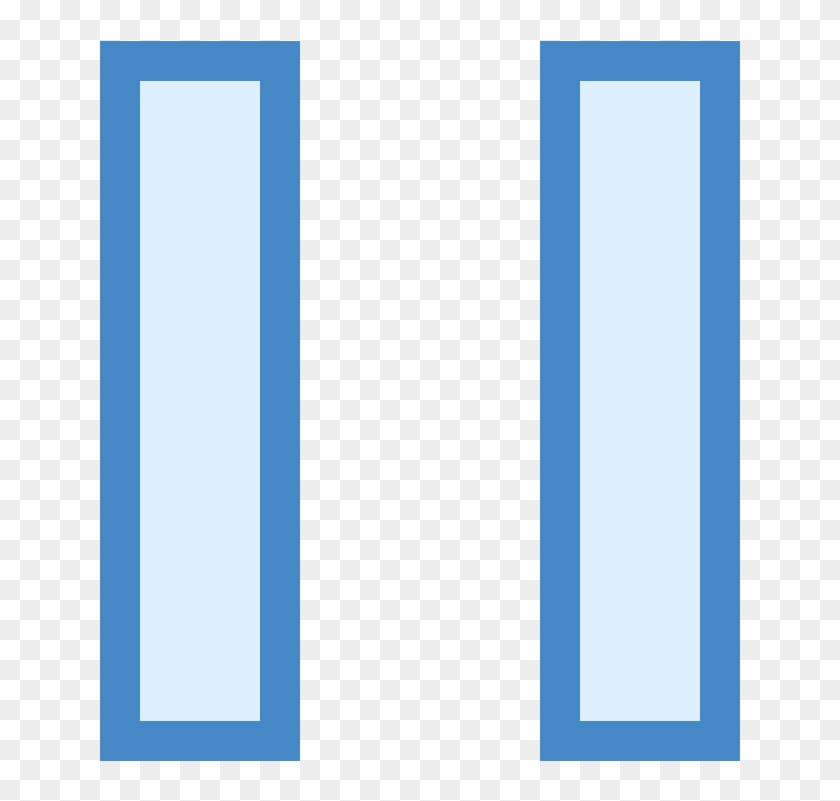 Pause Icon - Electric Blue Clipart