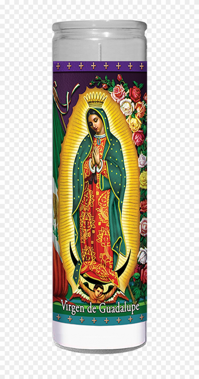 Virgen De Guadalupe White Wax Candle - Virgen De Guadalupe Candle Clipart #2308784