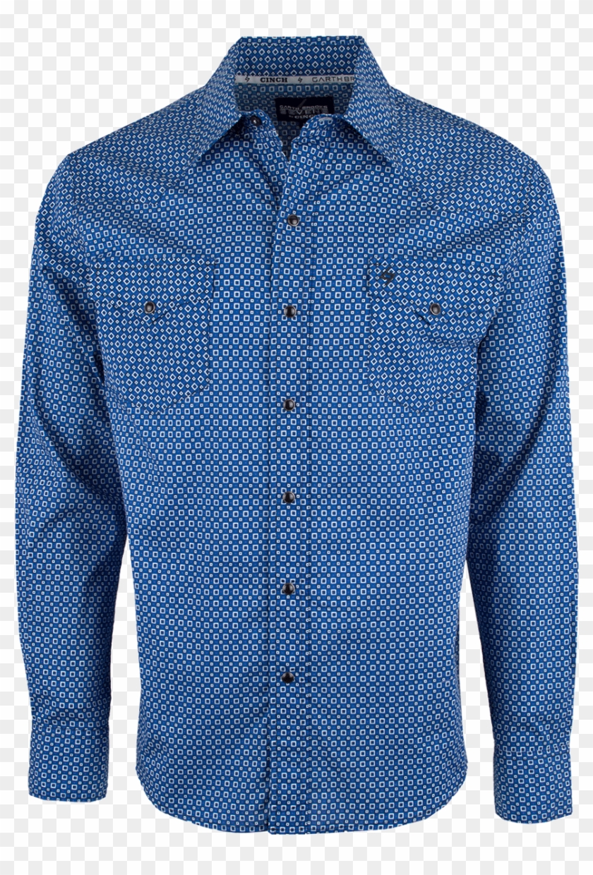 Garth Brooks Sevens By Cinch Blue Square Foulard Print - Active Shirt Clipart