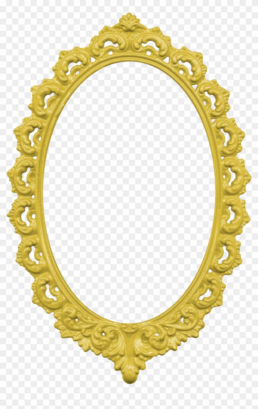 Marco Ovalado Dorado Png - Espejo De La Sirenita Clipart #2309846