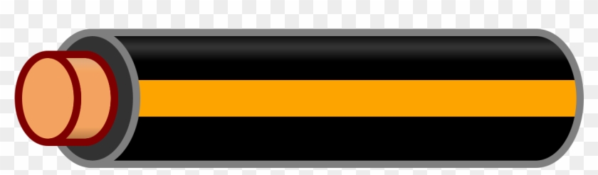 Wire Black Orange Stripe - Blue Wire With Yellow Stripe Clipart #2310227
