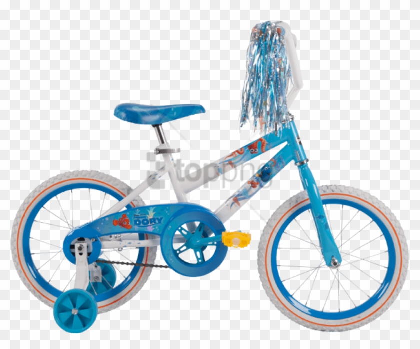 Free Png 12inch Finding Dory Bike Png Image With Transparent - Bmx Bike With Orange Wheels Clipart #2310438