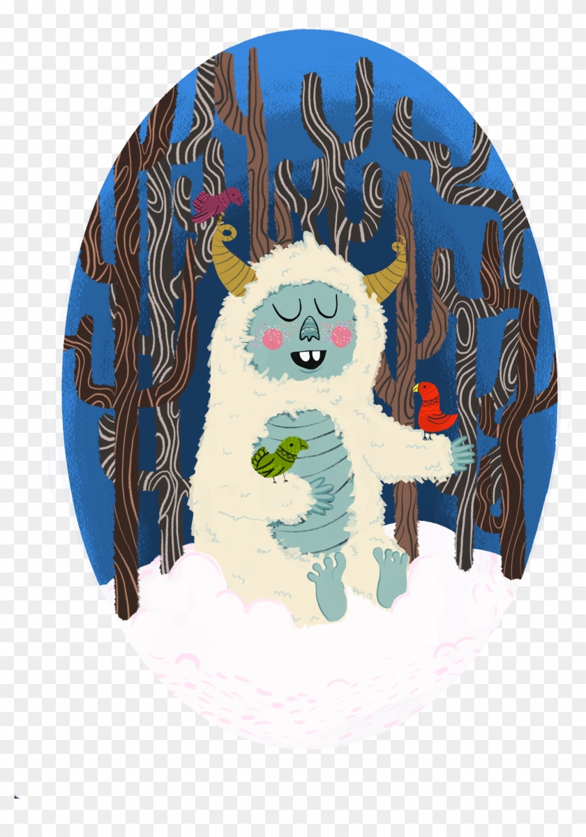 Cute Winter Yeti Illustration By Madison Angus - Cartoon Clipart #2311187