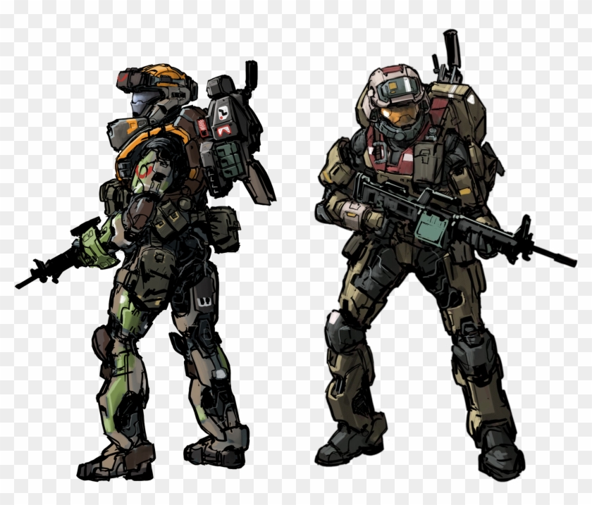 40459309 - >> - Halo Reach Noble Team Concept Art Clipart