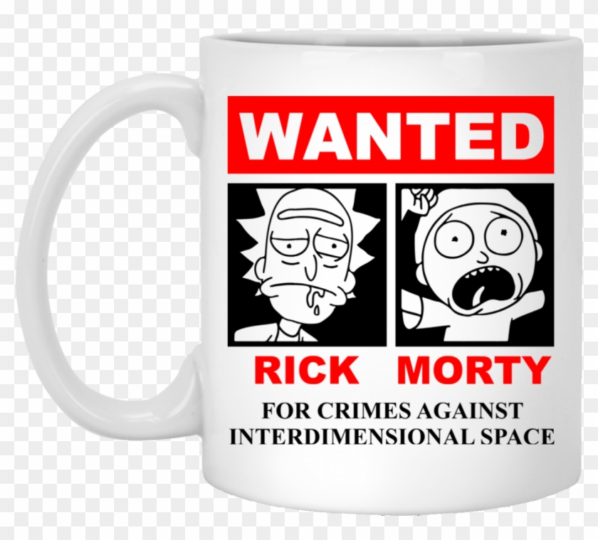 Rick And Morty Wanted Interdimensional Space White - Rick An Morty T Shirts Clipart #2312062