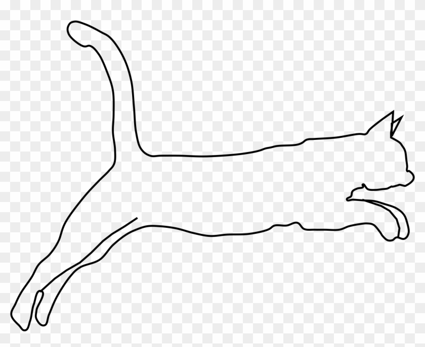 Clipart - Outline Of A Cat Drawing - Png Download #2313131