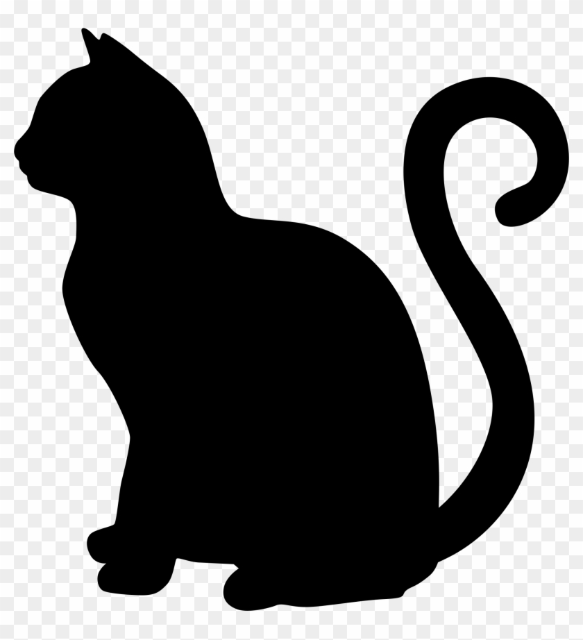Cat Silhouette Png - - Силуэт Кошки Clipart