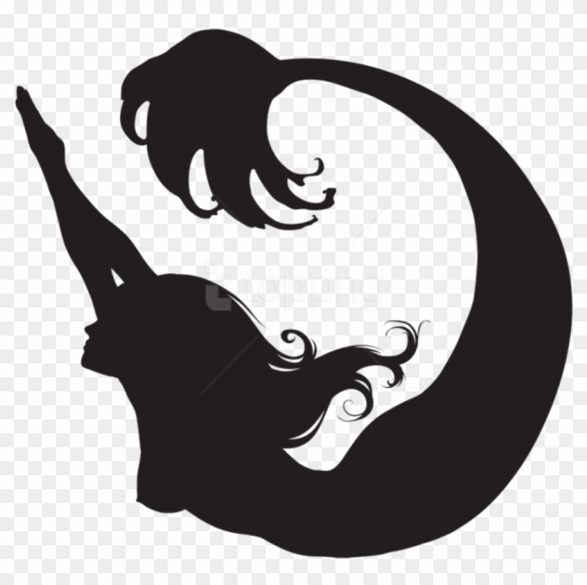 Free Png Swimming Mermaid Silhouette Png Png - Mermaid Silhouette Transparent Background Clipart