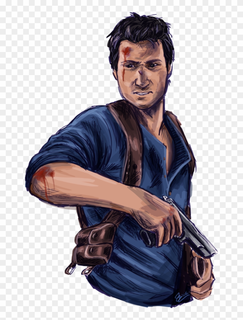 Nathan Drake Fan Art - Nathan Drake Drawing Png Clipart
