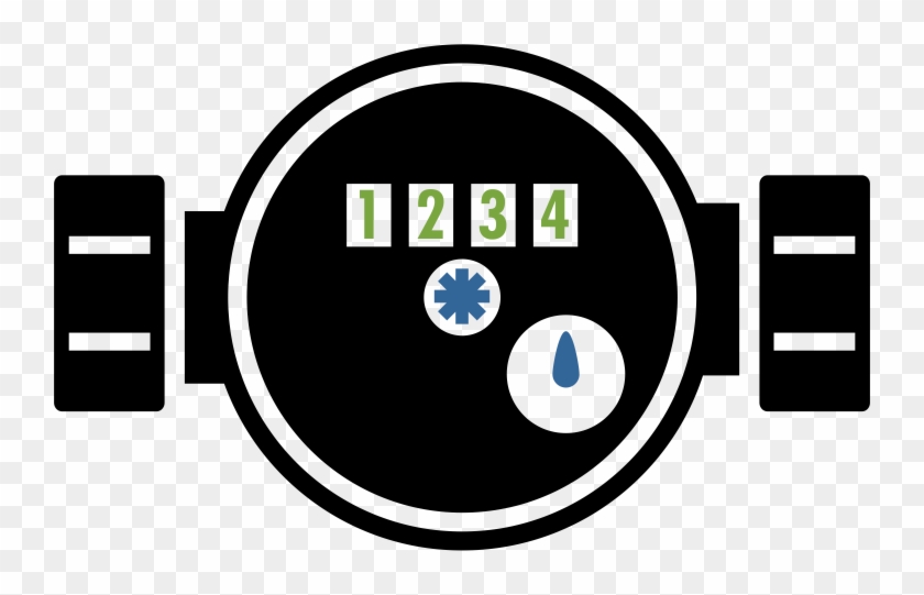 Water Meter Icon - Circle Clipart