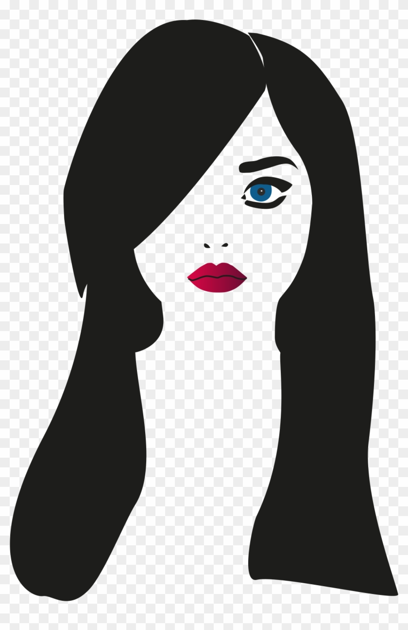 This Free Icons Png Design Of Long Haired Woman's Portrait Clipart #2314264
