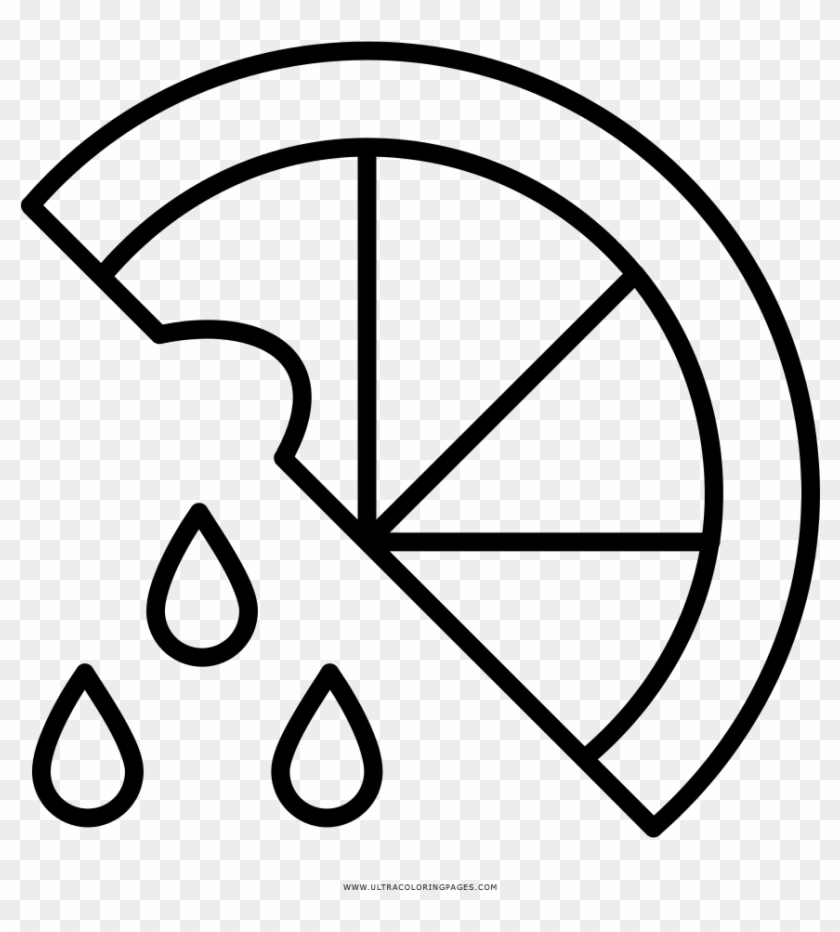 Orange Slice Coloring Page - Vector Graphics Clipart