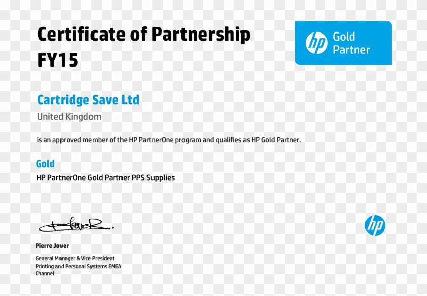 Delivery Options - Hp Partnership Certificate Clipart #2315494
