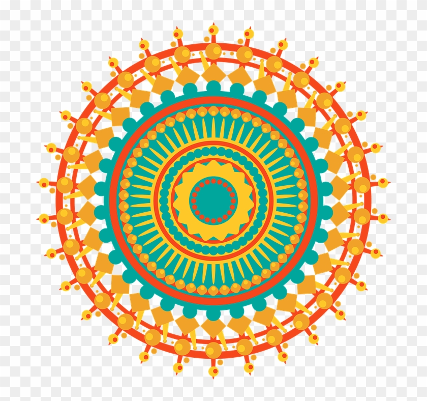Mandala, Geometric, Design, Pattern, Shapes - Federal Reserve Seal On One Dollar Bill Clipart