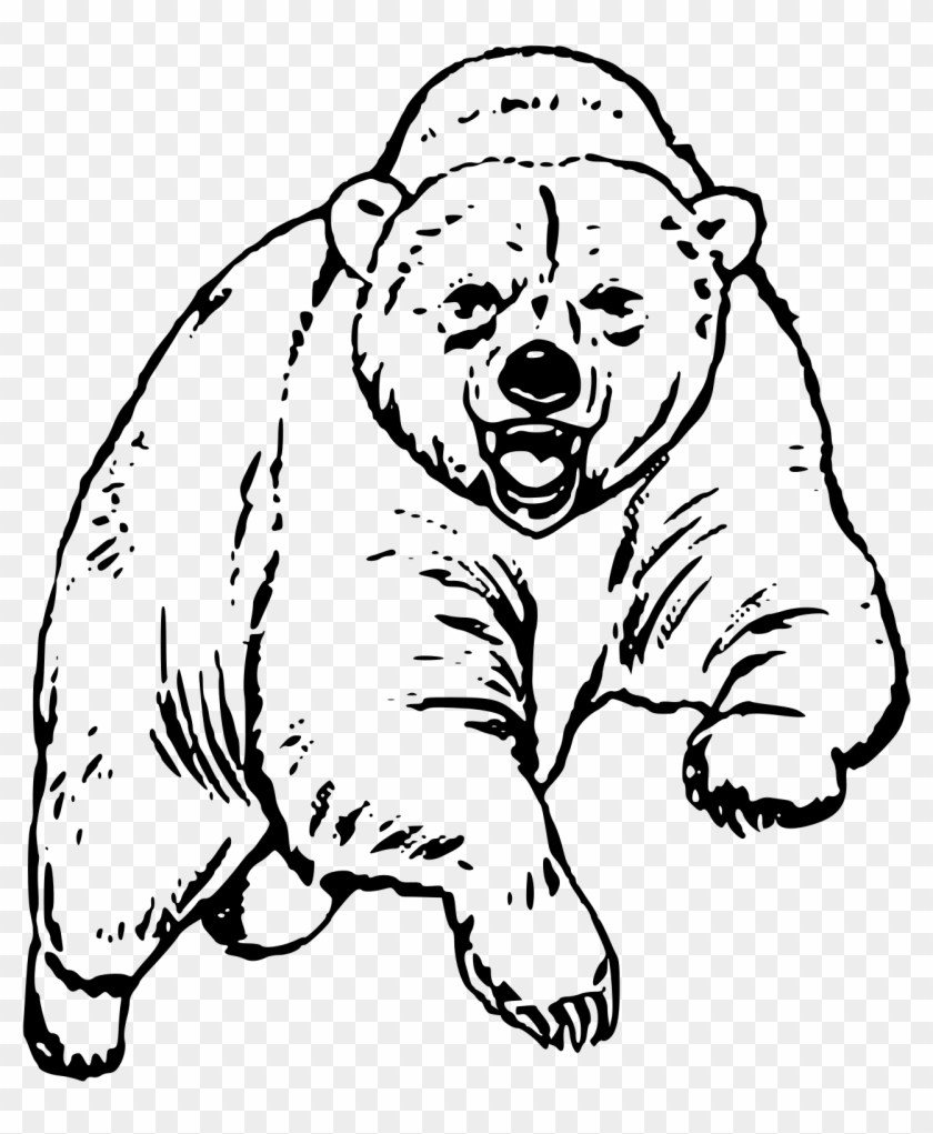 This Free Icons Png Design Of Big Bear - Scary Bear Coloring Page Clipart