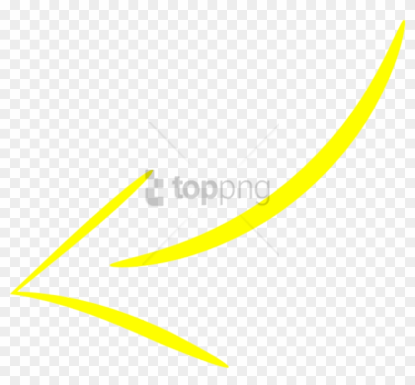 Free Png Yellow Curved Arrow Png Image With Transparent - Transparent Background Yellow Arrow Clipart #2316559