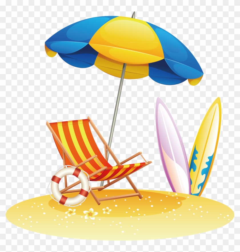 Beach Royalty - Png Transparent Beach With Umbrella Png Clipart #2316845