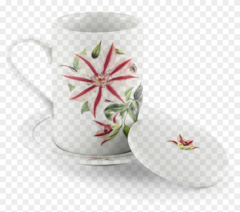 Picture Of Clematis Tea Cup Aboca Museum Collection - Ceramic Clipart