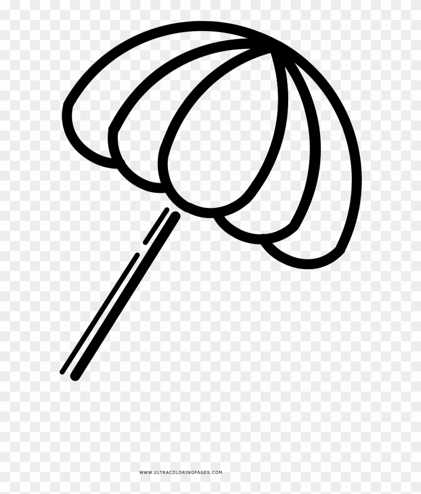 Beach Umbrella Coloring Page Clipart