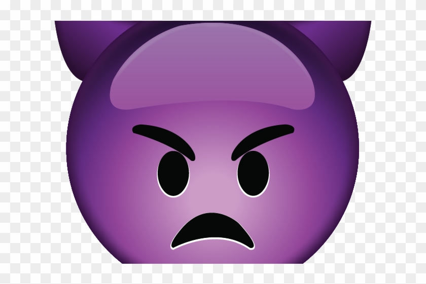 Angry Emoji Clipart Devil - Purple Devil Emoji Mad - Png Download