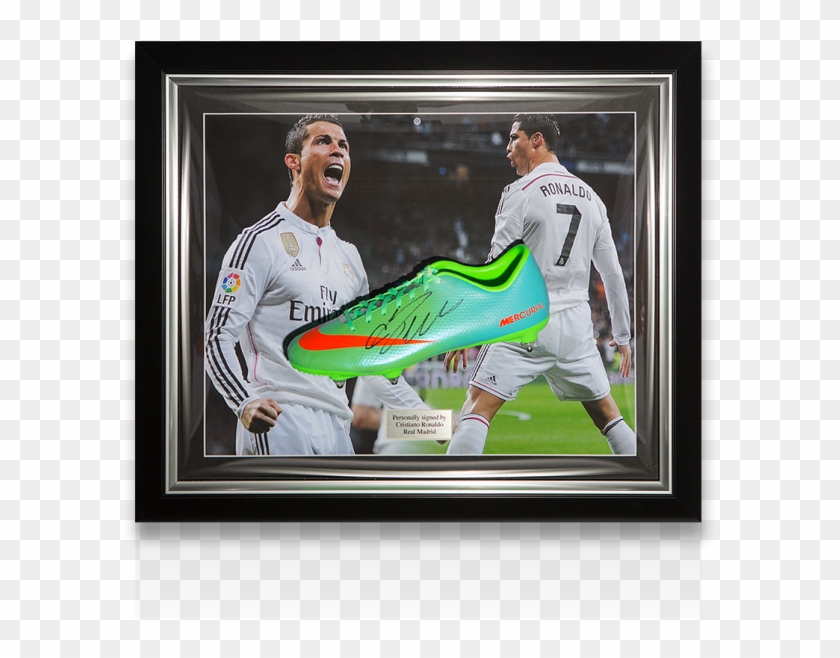 Cristiano Ronaldo Signed And Framed Nike Mercurial - Picture Frame Clipart