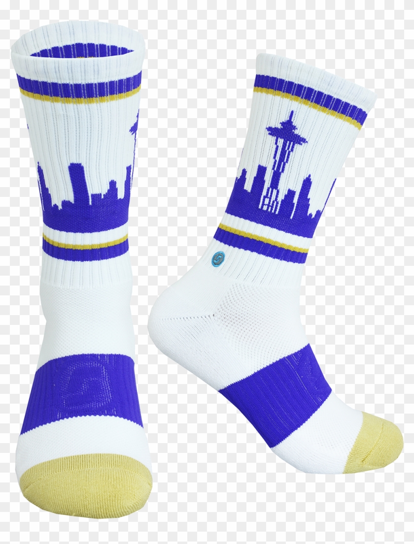 Seattle Skyline Socks - Hockey Sock Clipart