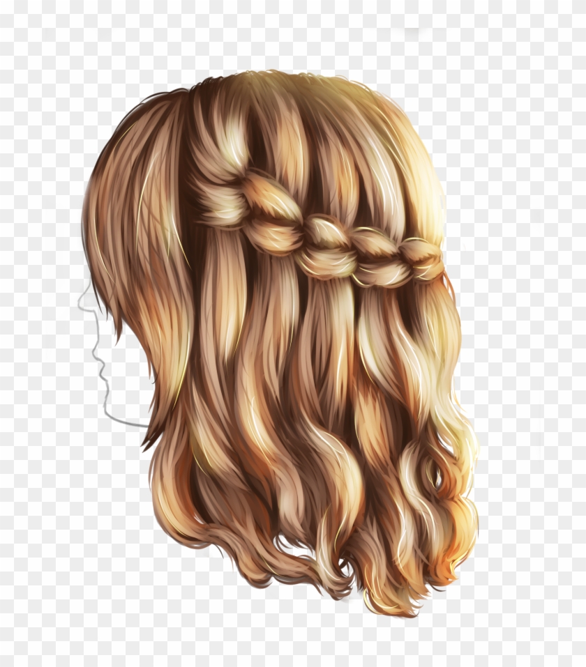 Drawn Braid Braided Hairstyle Clipart