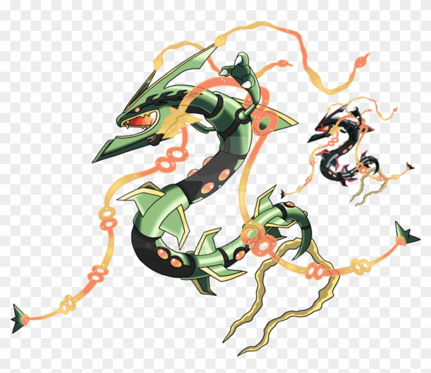 Rayquaza Transparent Mega Clip Free - Shiny Mega Rayquaza Png