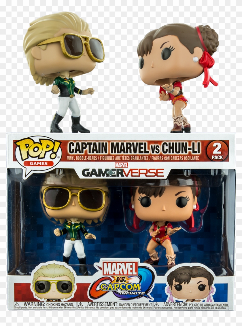 Marvel Vs - Capcom - Infinite - Captain Marvel Vs Chun - Captain Marvel Chun Li Funko Clipart