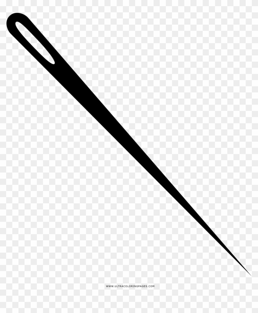 Sewing Needle Coloring Page Clipart