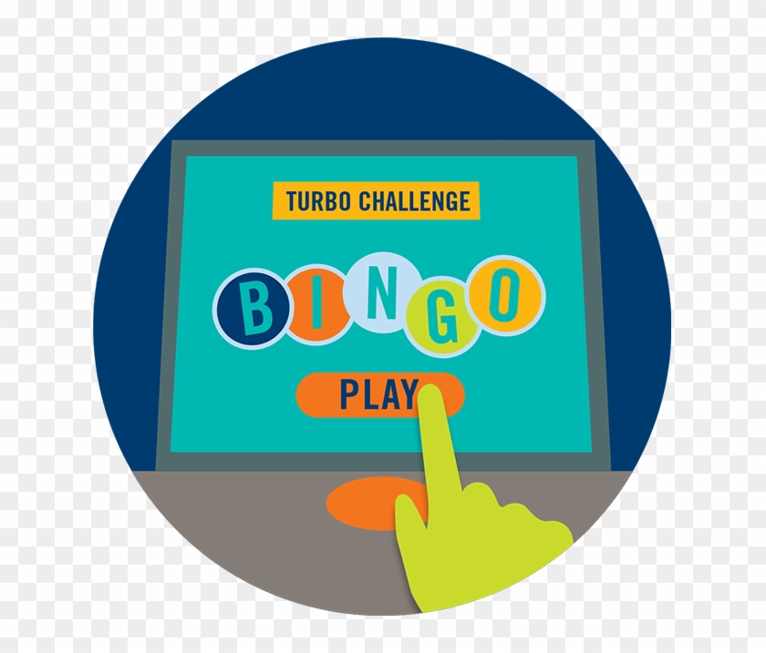 A Finger Touches The Play Button On The Turbochallenge - Circle Clipart