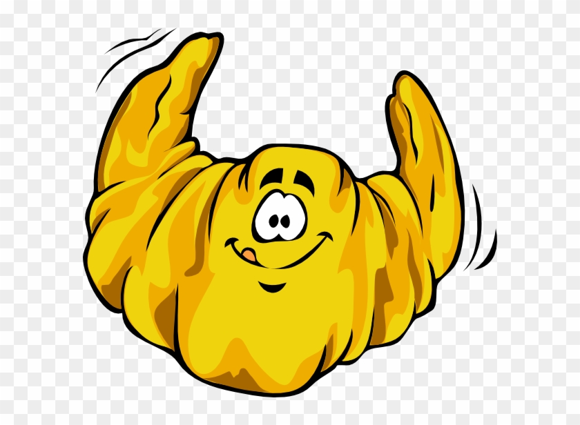Cartoon Croissant Svg Clip Arts 600 X 536 Px - Croissant Clip Art - Png Download