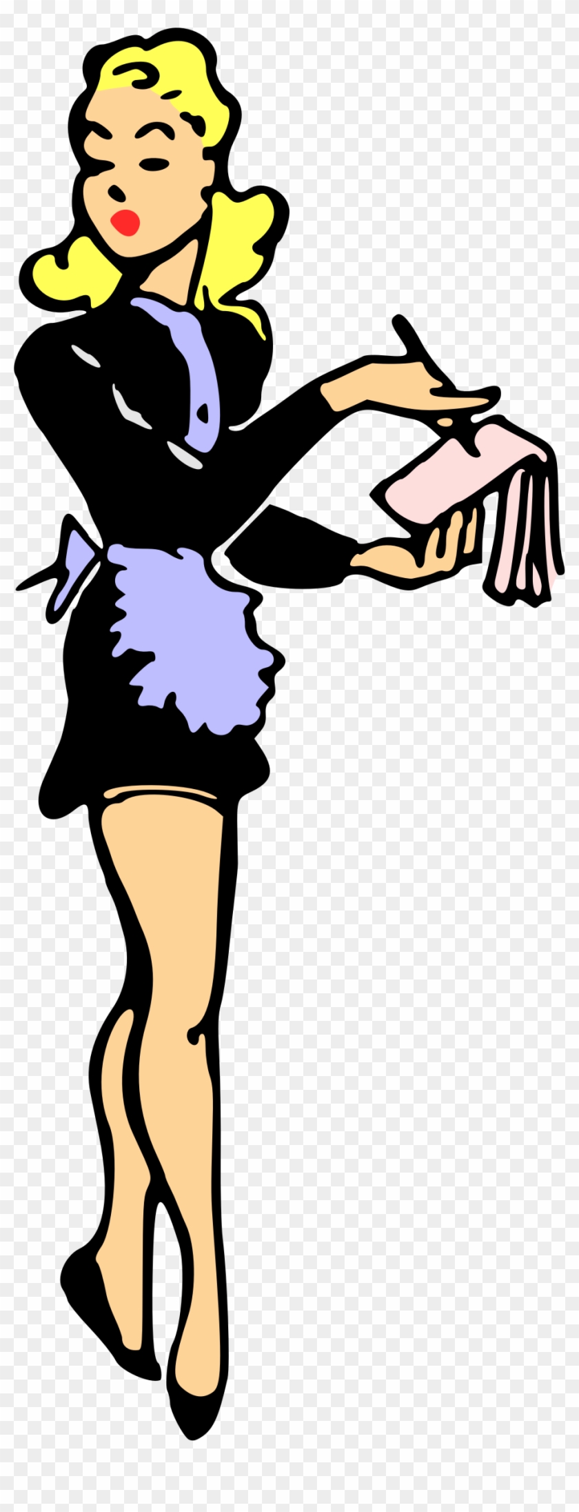 Clipart - Waitress Clipart - Png Download