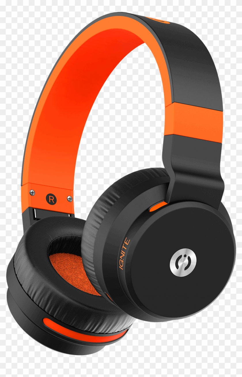 Orange Color On Headphones In-ear - Headphones Clipart