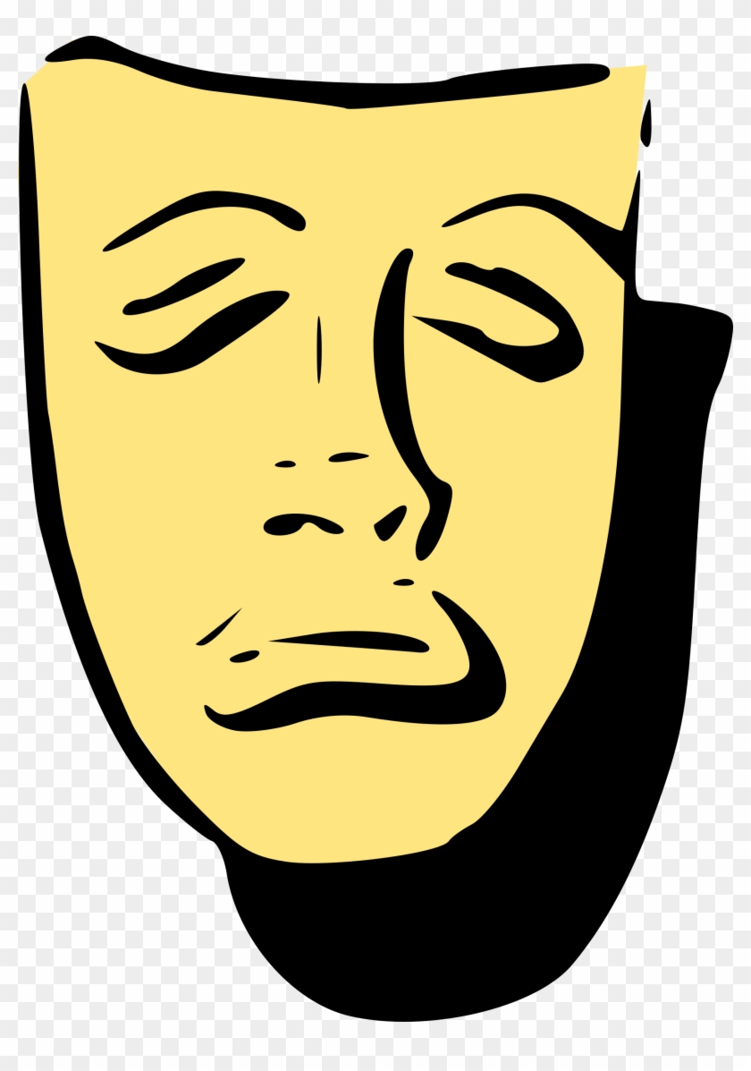 This Free Icons Png Design Of Tragedy Mask - Clip Art Transparent Png #2322427