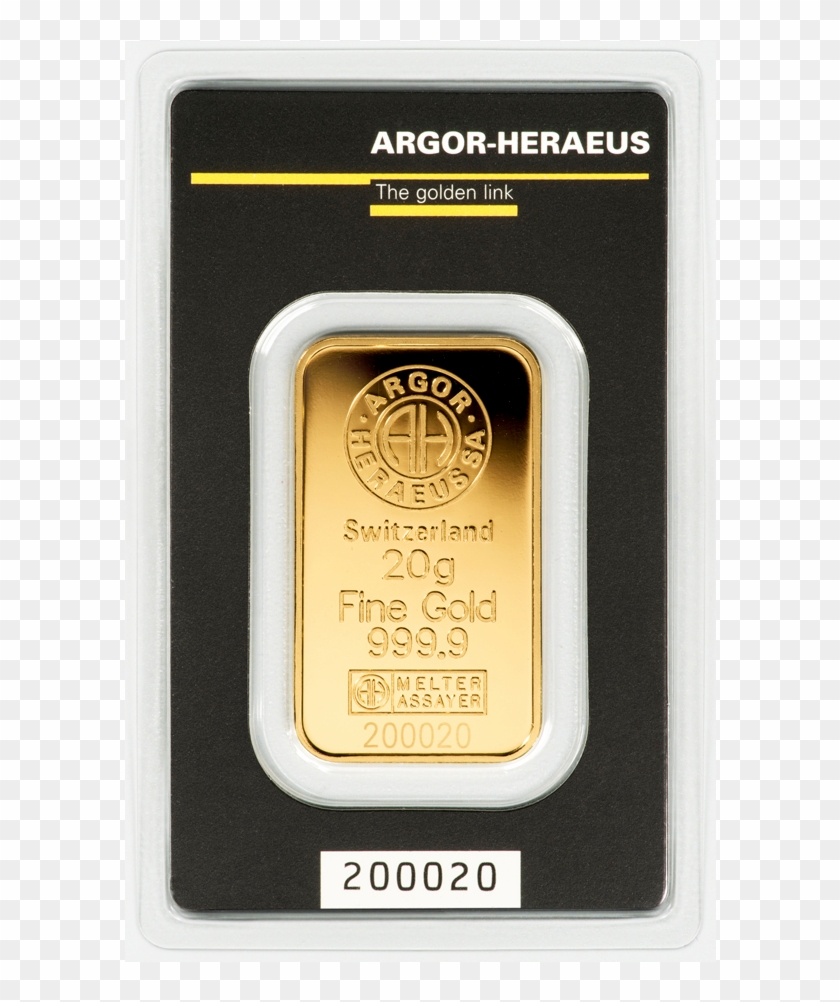 Argor-heraeus 20gr Gold Bar - Gold Bar Clipart