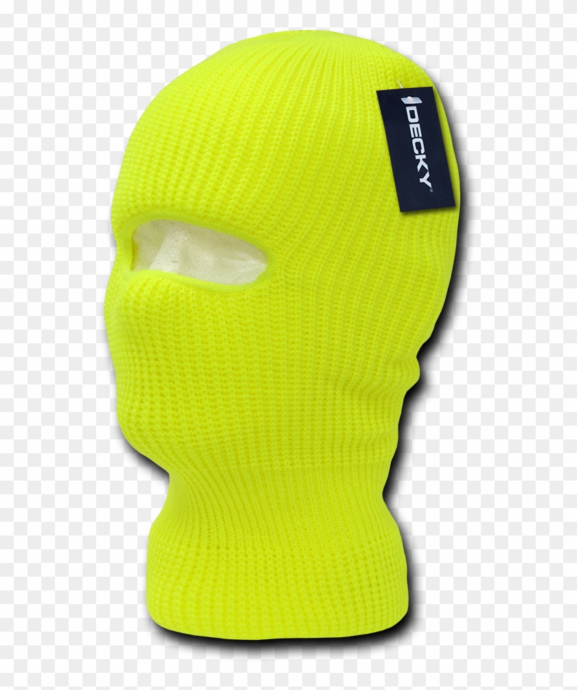Boys Girls Youth Kids Neon Ski Face Mask Facemask Png - Yellow Knit Ski Mask Clipart #2322517