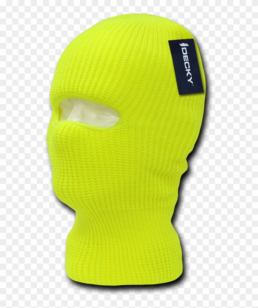 Boys Girls Youth Kids Neon Ski Face Mask Facemask Png - Yellow Knit Ski Mask Clipart