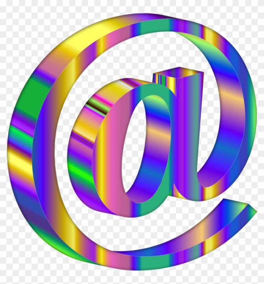 This Free Icons Png Design Of 3d Psychedelic At Sign - Sign Symbol 3d Png Clipart