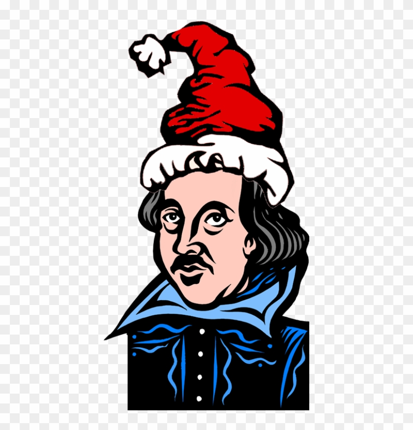 Shakespeare In A Santa Hat , Png Download Clipart #2324524