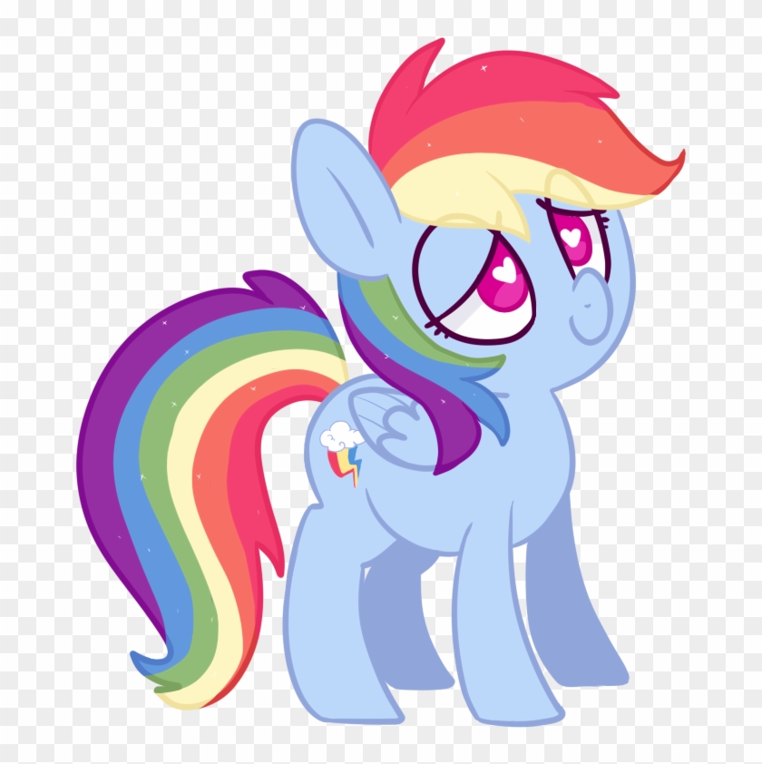 Pegacornss, Cute, Heart Eyes, Rainbow Dash, Safe, Simple - My Little Pony Arcoiris Corazon Clipart