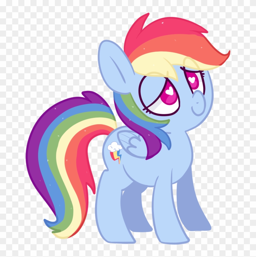Pegacornss, Cute, Heart Eyes, Rainbow Dash, Safe, Simple - My Little Pony Arcoiris Corazon Clipart #2324577