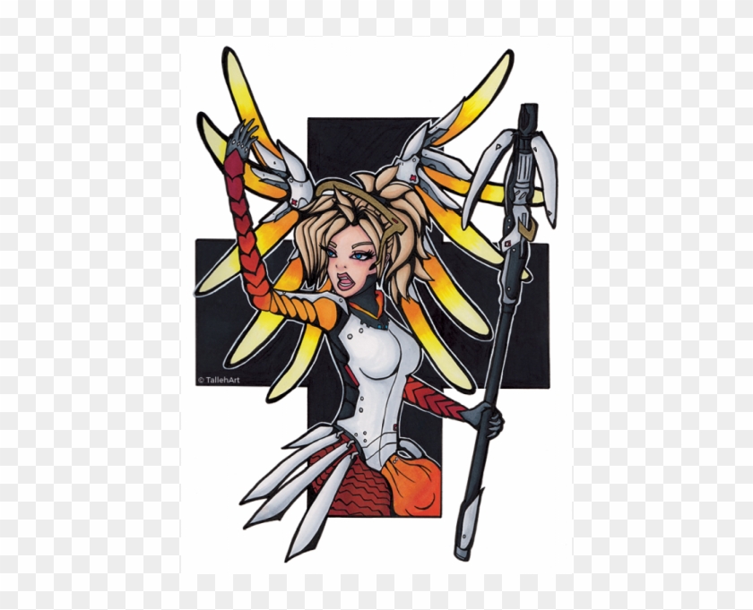 Overwatch Mercy Print Clipart
