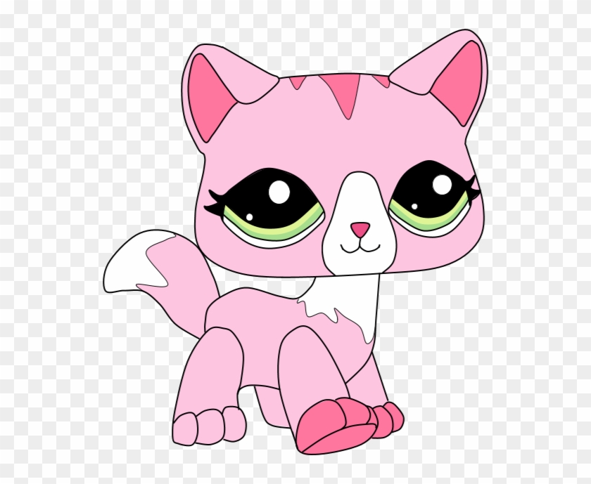 Google Vector Library Stock - Lps Pink Cat Png Clipart