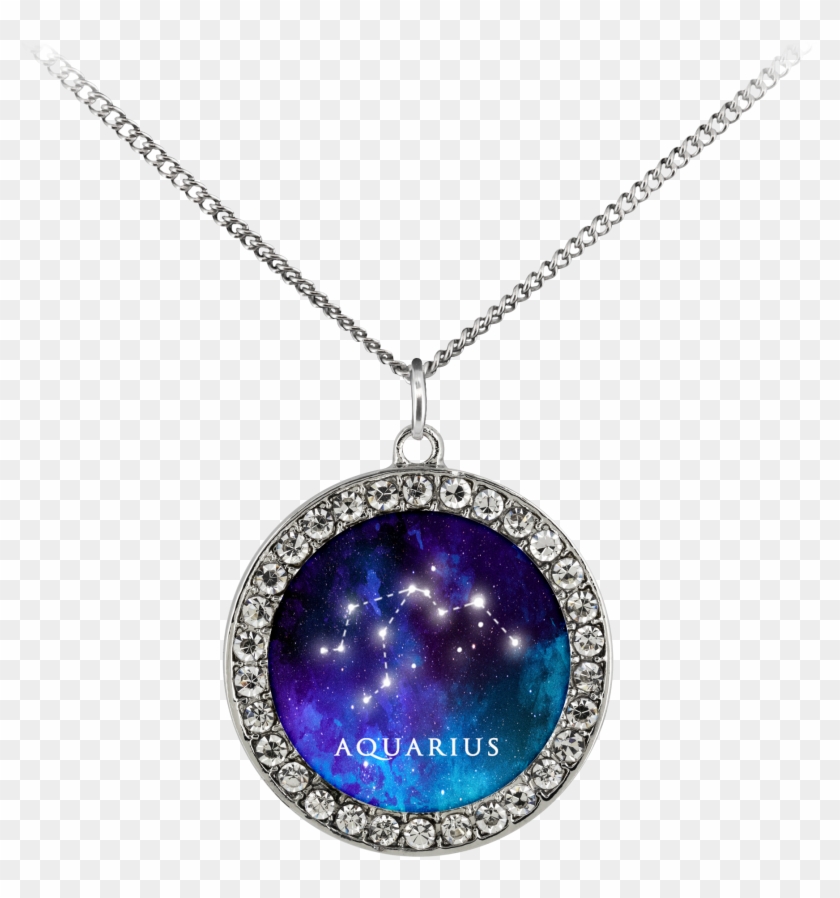 Aquarius Zodiac Sign Starry Night Blue Silver Plated Clipart
