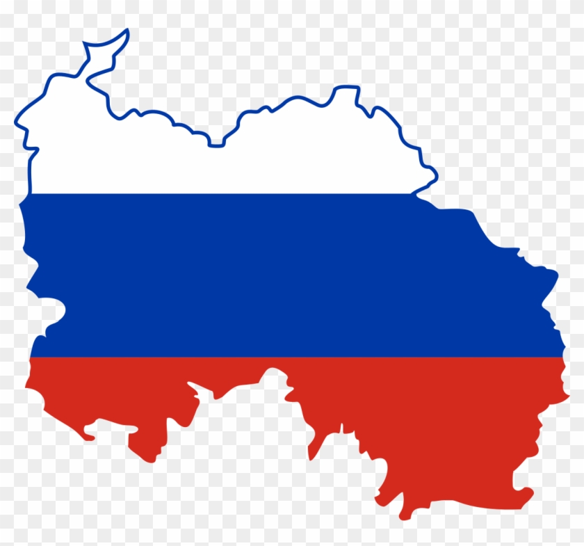 Russia Flag Map Clipart