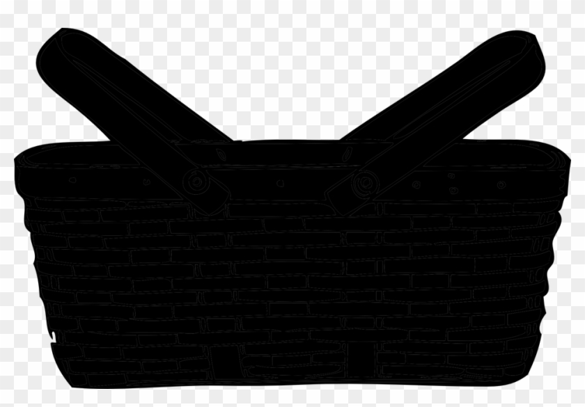 Basket Clipart Picnic Basket - Picnic Basket Png Black Transparent Png